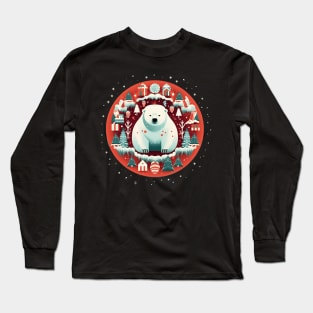 Polar Bear in Ornament, Love Bears Long Sleeve T-Shirt